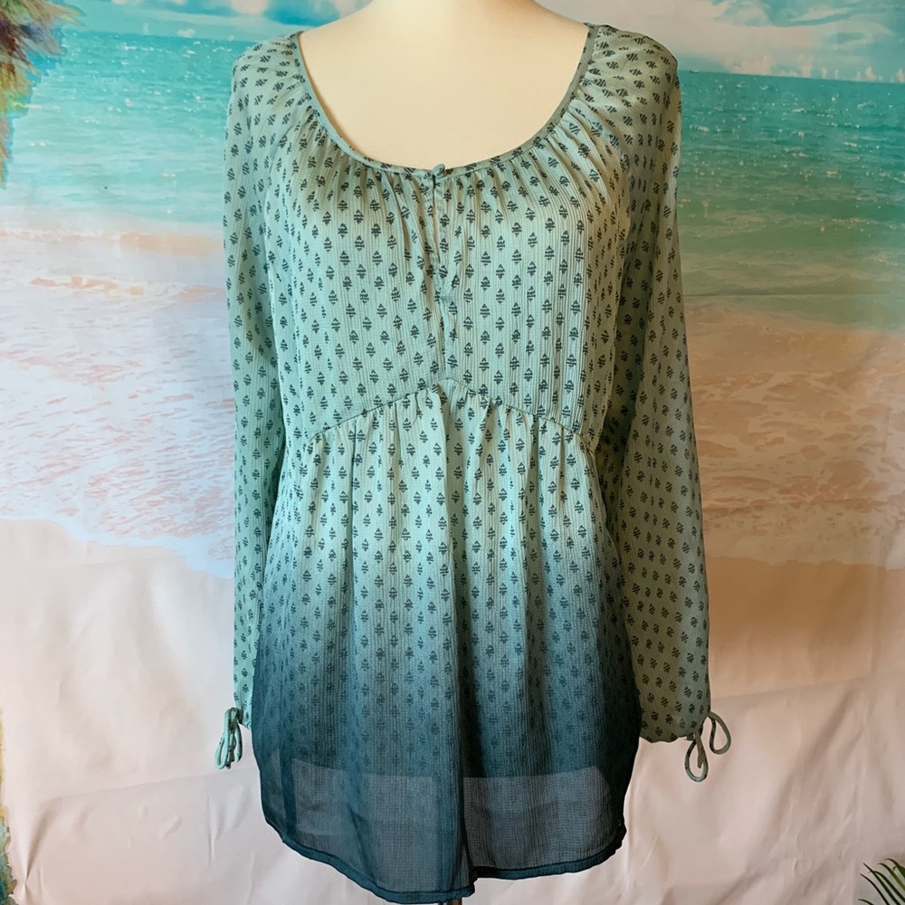 Princess Vera Wang Peasant Ombré Blouse